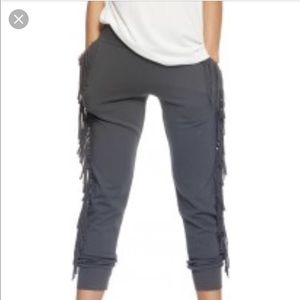 Kittenish fringe pants